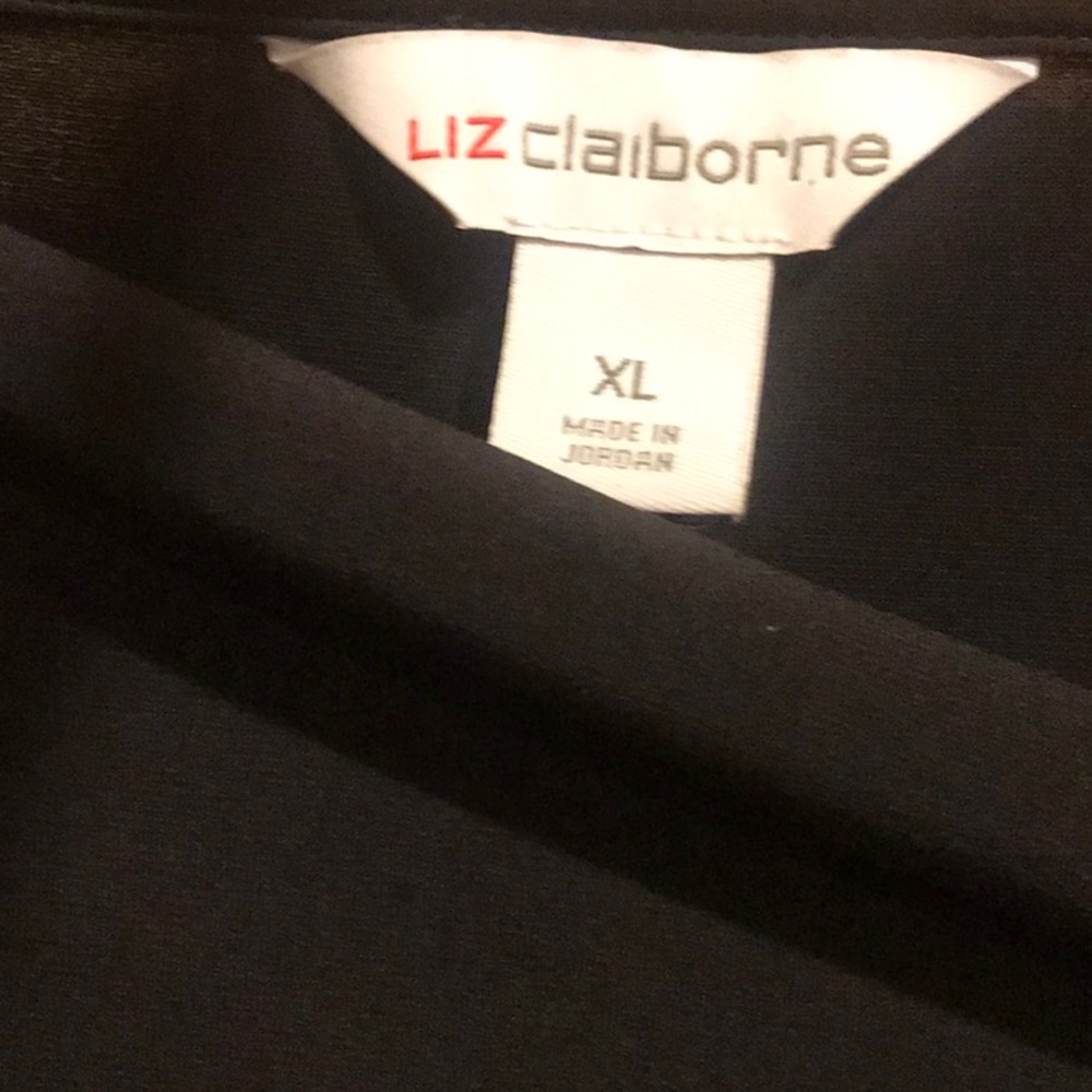 New Liz Claiborne Knit Black top - Picture 4 of 7